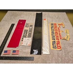 Mixed Vinyl Decal Lot Under Armour Extra Aviation US Flag 2 Inch Letters Multi
